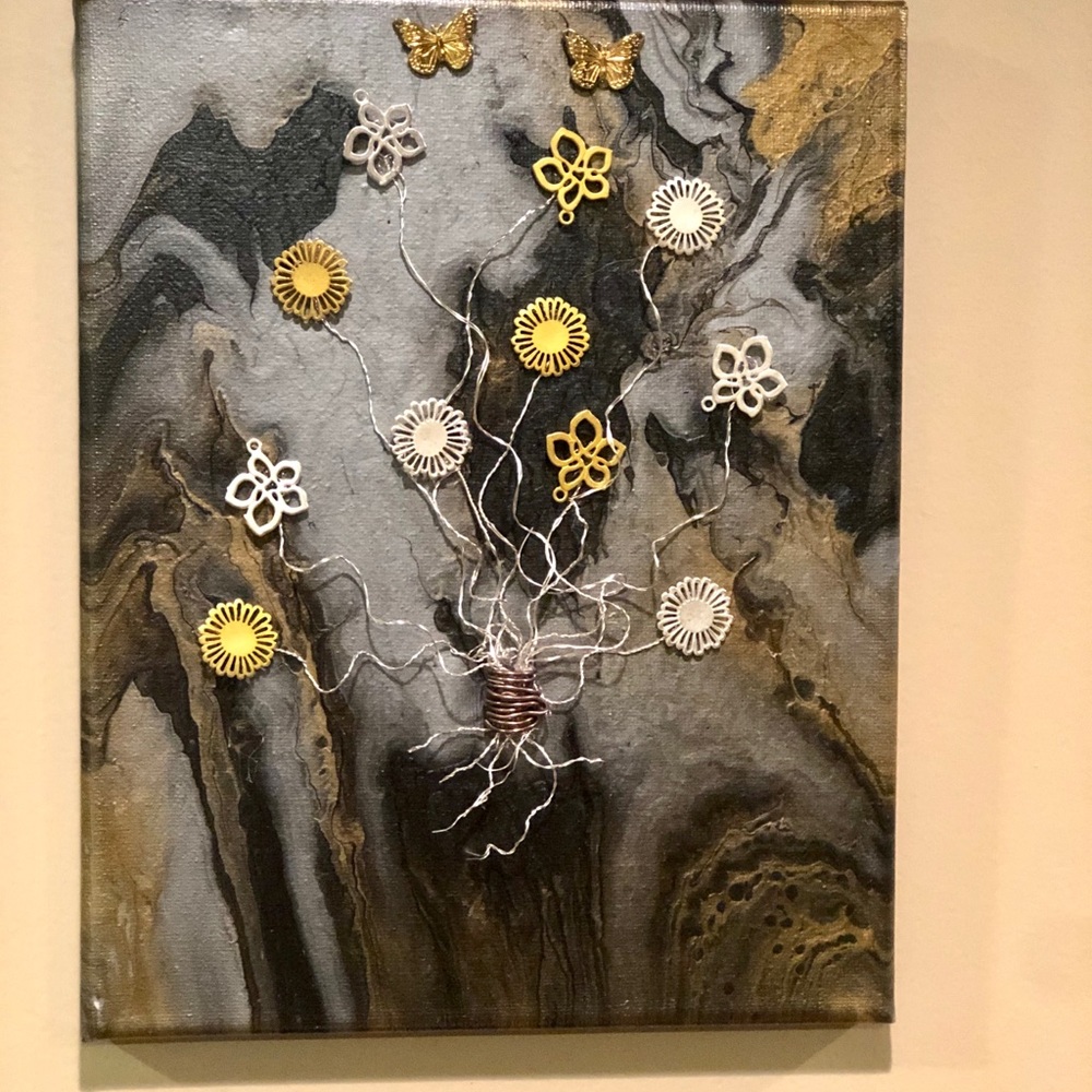 Poured paint picture